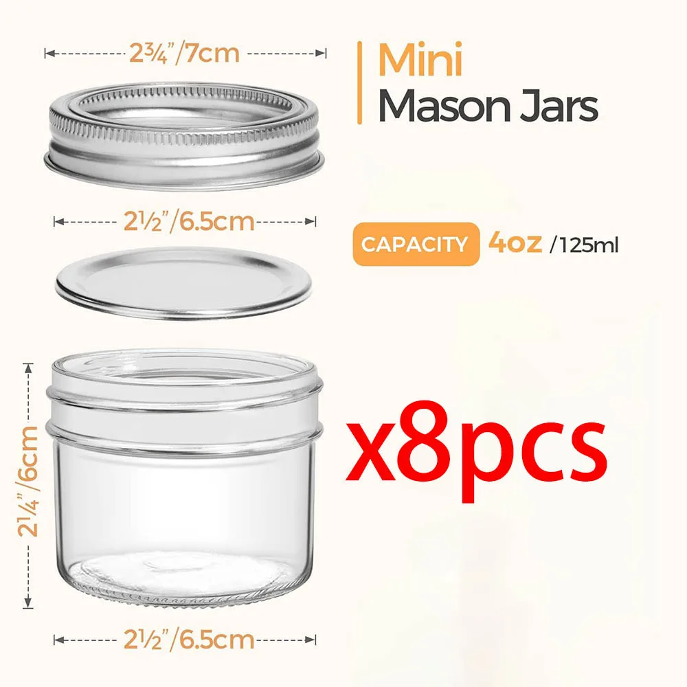 Мини-банки Мейсон 4 унции стекло пол мейсон клайв гиффорд роботы и суперавтомобили