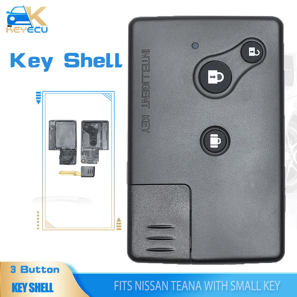 

Дистанционный смарт-ключ KEYECU с 3 кнопками, брелок для Nissan Teana с маленьким ключом (старая модель)