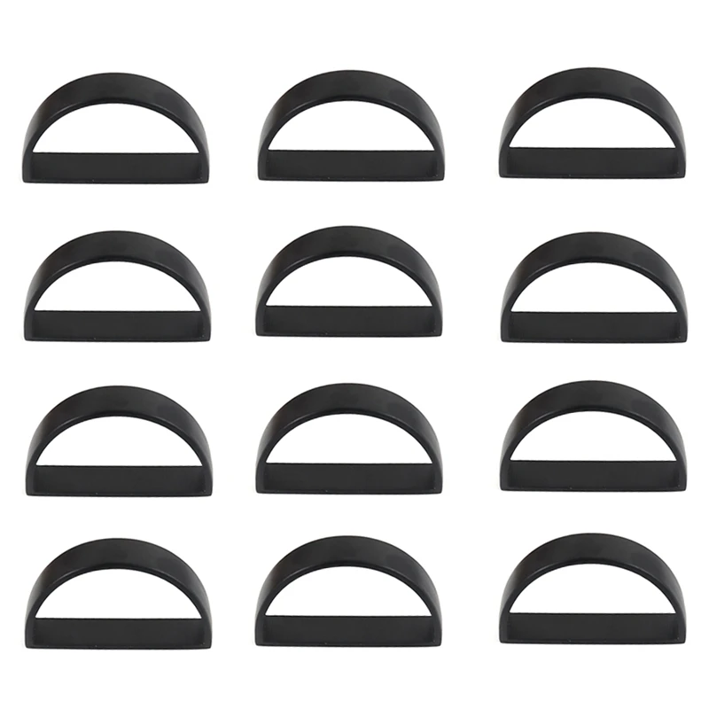 

12 Piece Napkin Rings Decor For Valentine,Mother's Day,Thanksgiving,Christmas,Anniversary Dinners Black