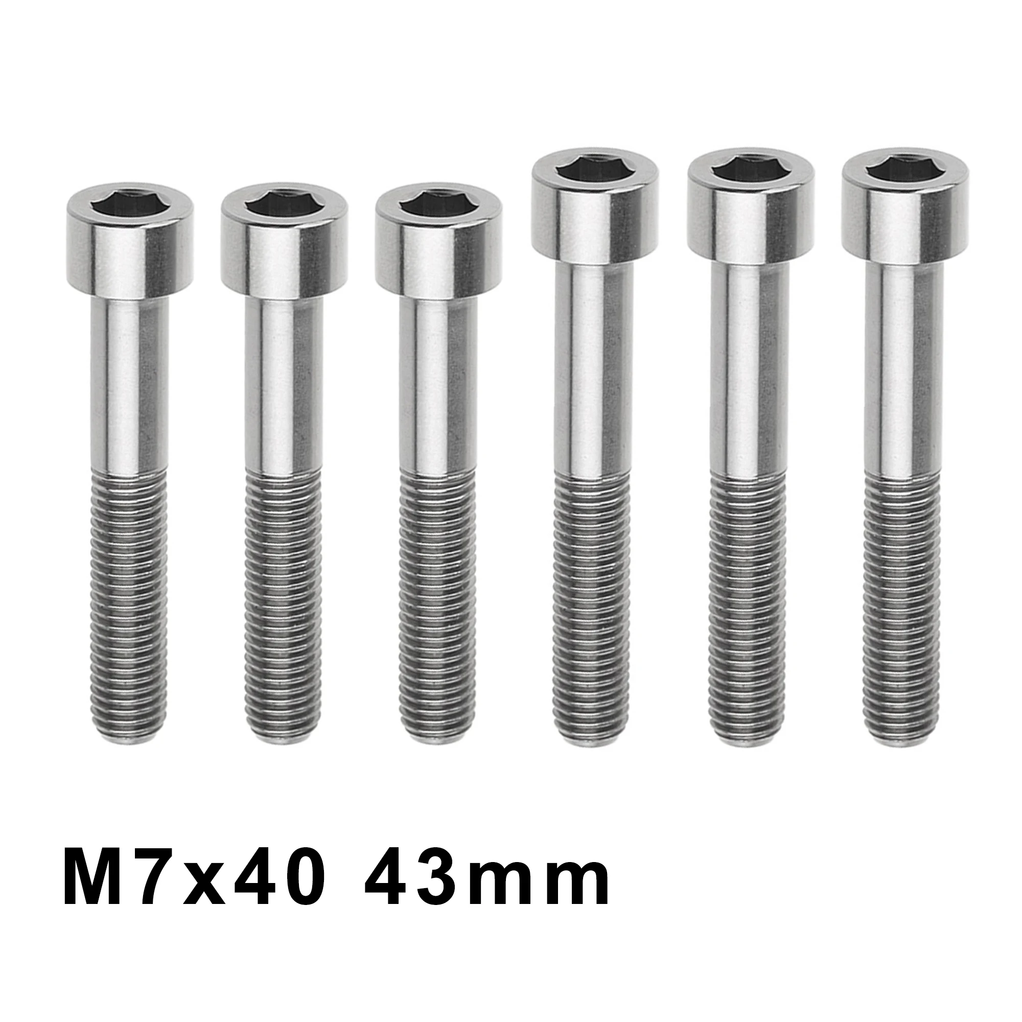 

Weiqijie 6 шт. титановый болт M7x40/43 мм шестигранный ключ фотомагнитные Аксессуары для велосипеда