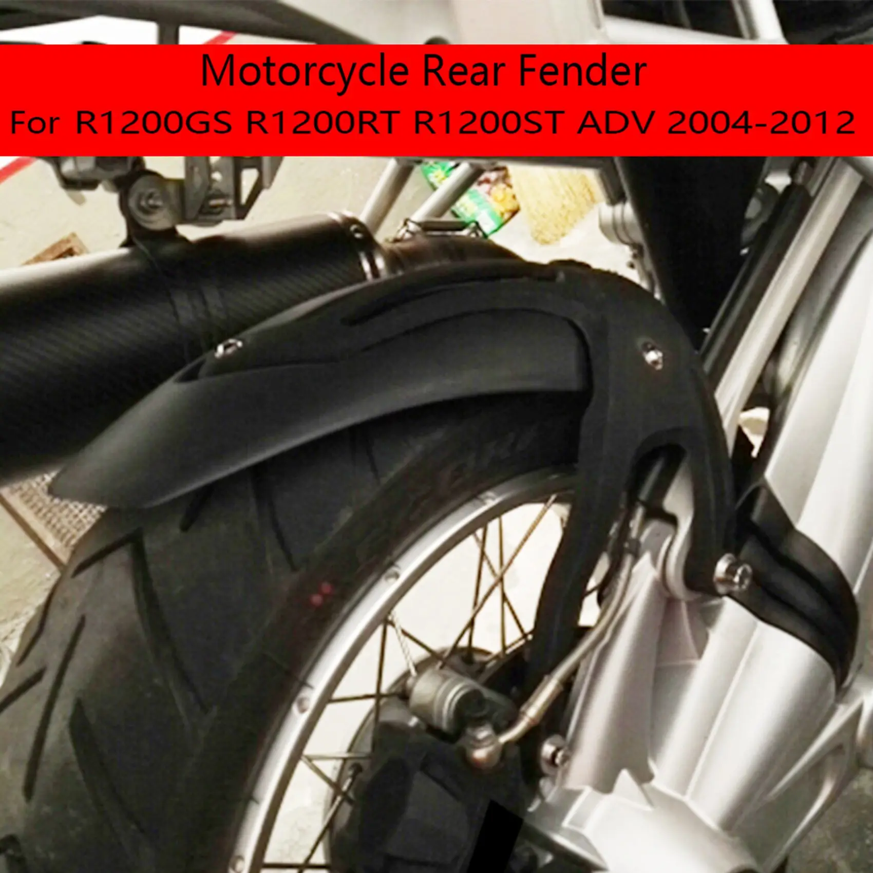 

Motorcycle Rear Fender Tire Hugger Splash Guard Cover Mudguard for BMW R1200GS R1200RT R1200ST ADV 2004-2012 Black