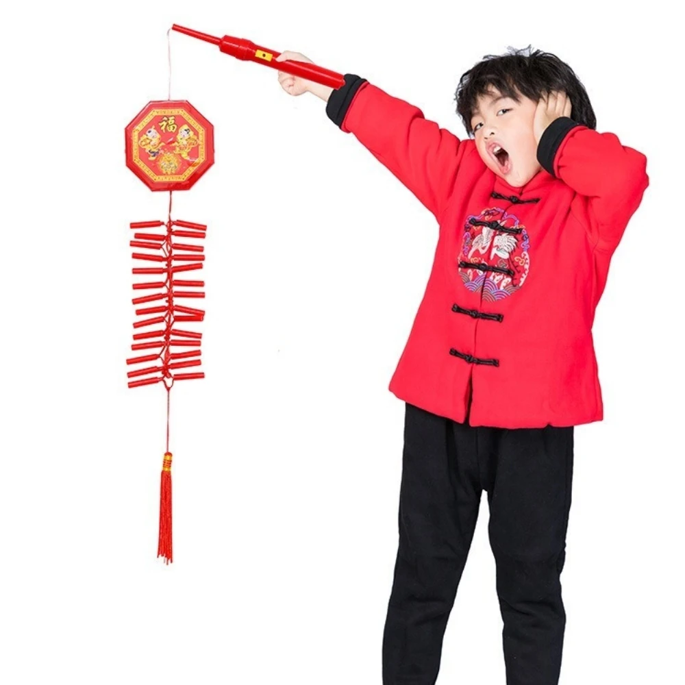 

China Spring Festival New Year firecrackers LED lighting children's portable electronic simulation toys music firecrackers