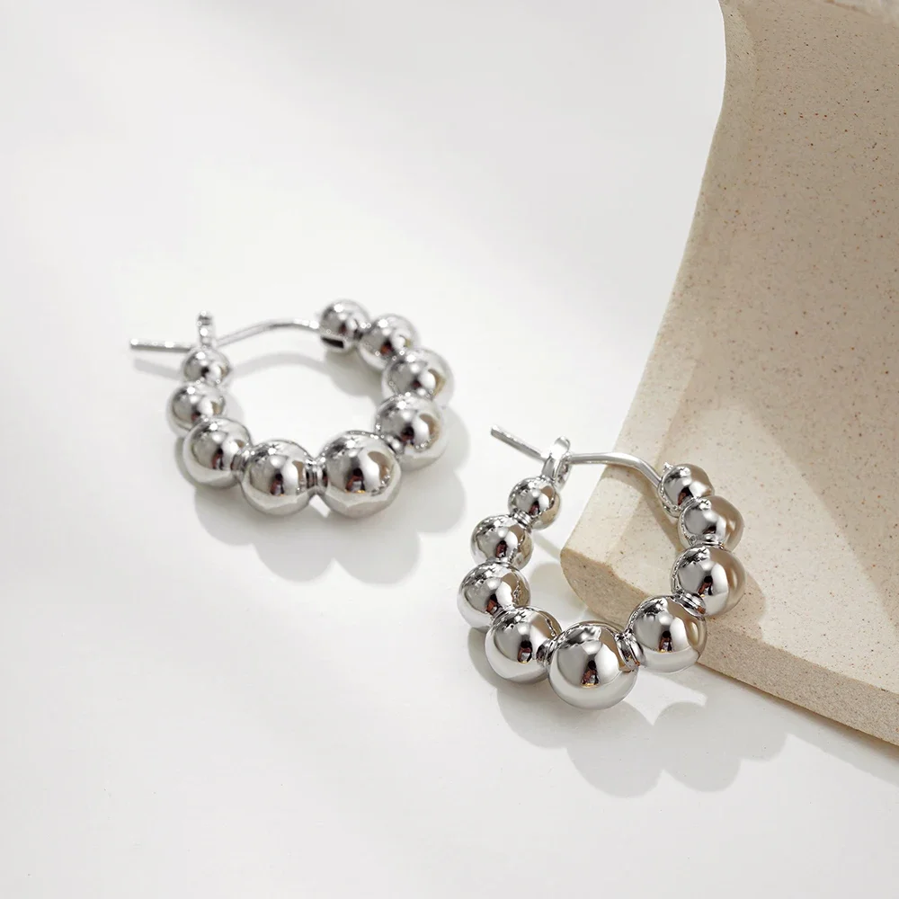 Женские серьги-кольца из нержавеющей стали в стиле панк