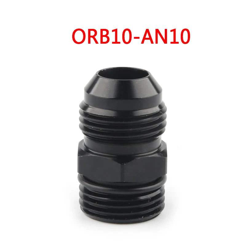 Переходник с наружной резьбой черный ORB-6 ORB-8 ORB-10, уплотнительное кольцо с креплением на AN6, AN8, AN10, 6061-T6