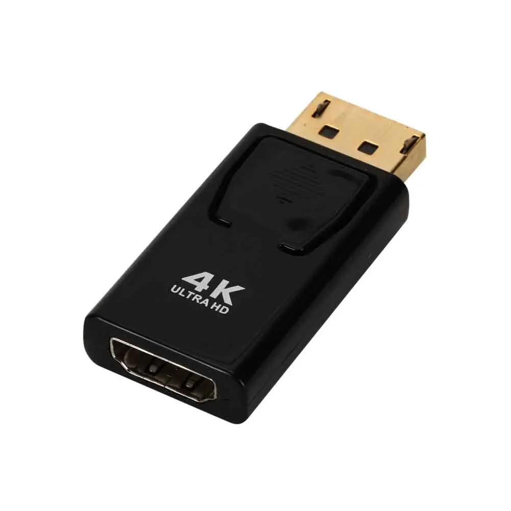 

Прочный переходник для порта HD 4K X 2K, конвертер, порт дисплея, быстрое подключение и воспроизведение, черный, без мерцания, DP штекер-гнездо, вы...
