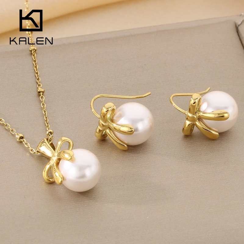 Комплект из колье и серёг нержавеющей стали с кулоном-бабочкой