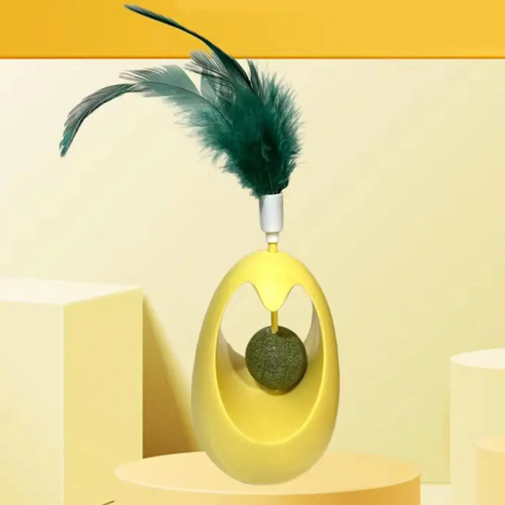 

Plant-based Cat Entertainment Cat Toy with Feather Stimulates Hunting Provides Endless Fun for Kittens Eco-friendly Safe Pet