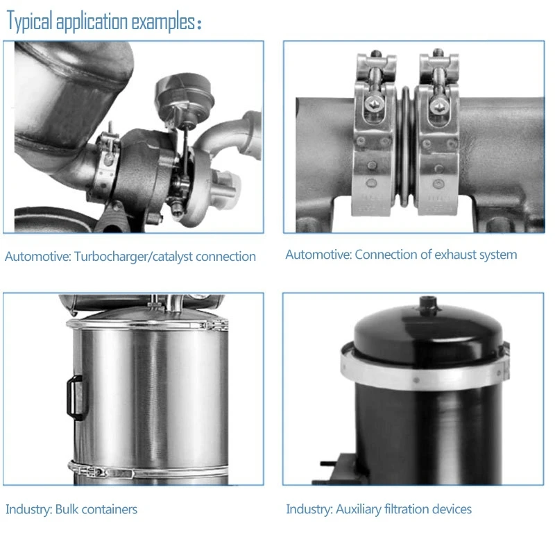 3-дюймовый V-образный зажим SS304 из нержавеющей стали M/F 3 диапазон турбовыхлопной