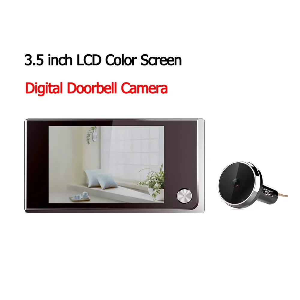 

3.5 Inch LCD Color Screen Digital Doorbell Camera 120 Degree Doorbell Electronic Peephole Door Viewer Outdoor Door Eye Universal
