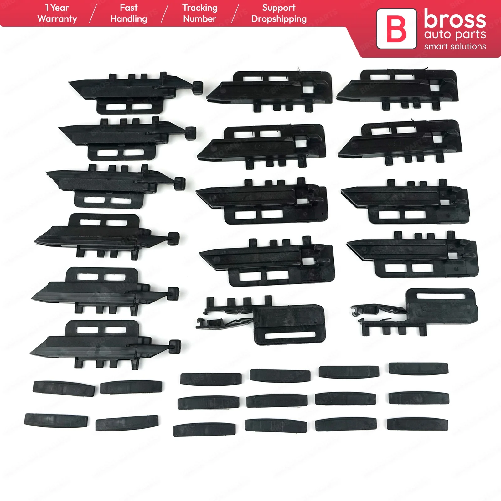 

Bross BSR580 Panoramic Roof Sunroof Curtain Repair Fix 32 Pieces Set 83A05A, 8301 Q2, 00089087 For Peugeot 407 SW 2004–2011