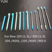 yuxi 2pcs for nintendo 2ds 3ds new 2ds ll xl 3ds xl ll ndsl ndsi wii u metal telescopic stylusplastic stylus touch screen pen