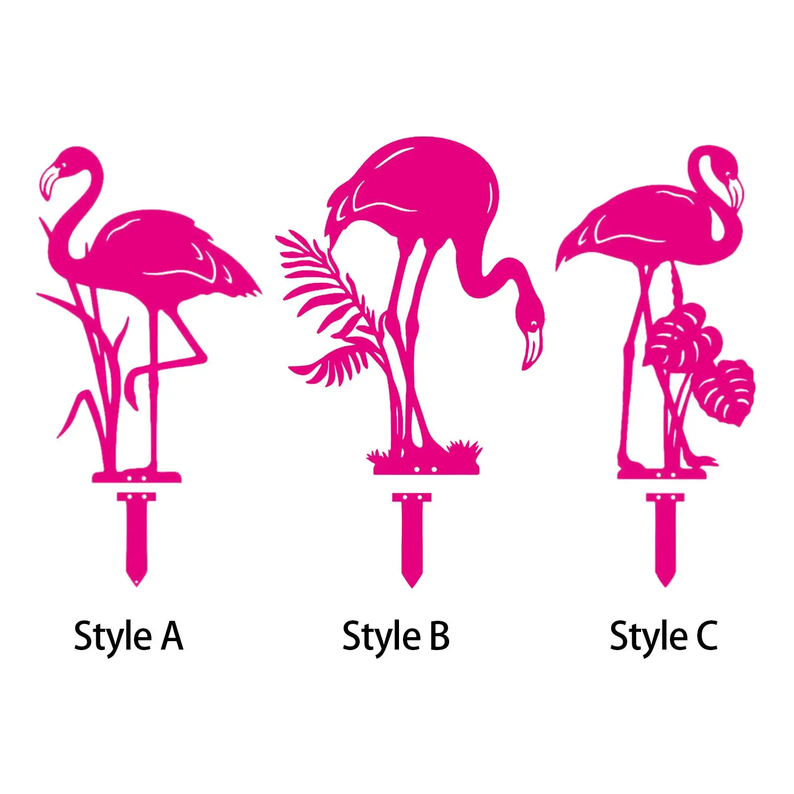 

Металлическая скульптура в виде фламинго для украшения фермерского сада