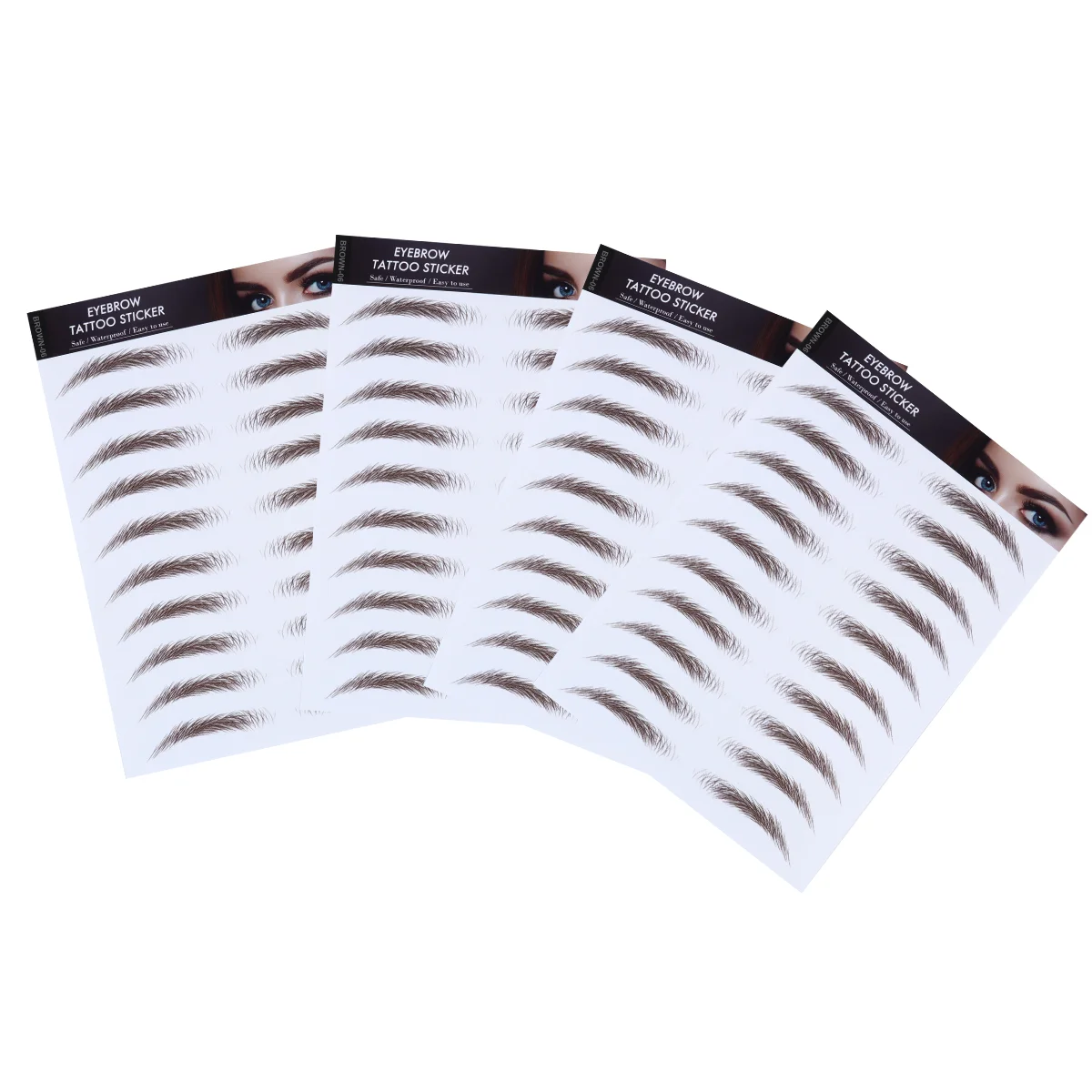 

4 Pcs Eyebrow Transfers Black Out Stickers 6d Eyebrow Tattoo Hair Stencils Eyebrow Stickers Modify Eyebrow Tattoos