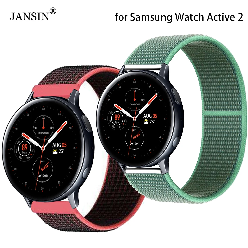 

Ремешок для часов для Samsung Galaxy Watch Active 2, 40 мм, 44 мм, спортивный нейлоновый браслет с петлей, сменный ремешок, аксессуары