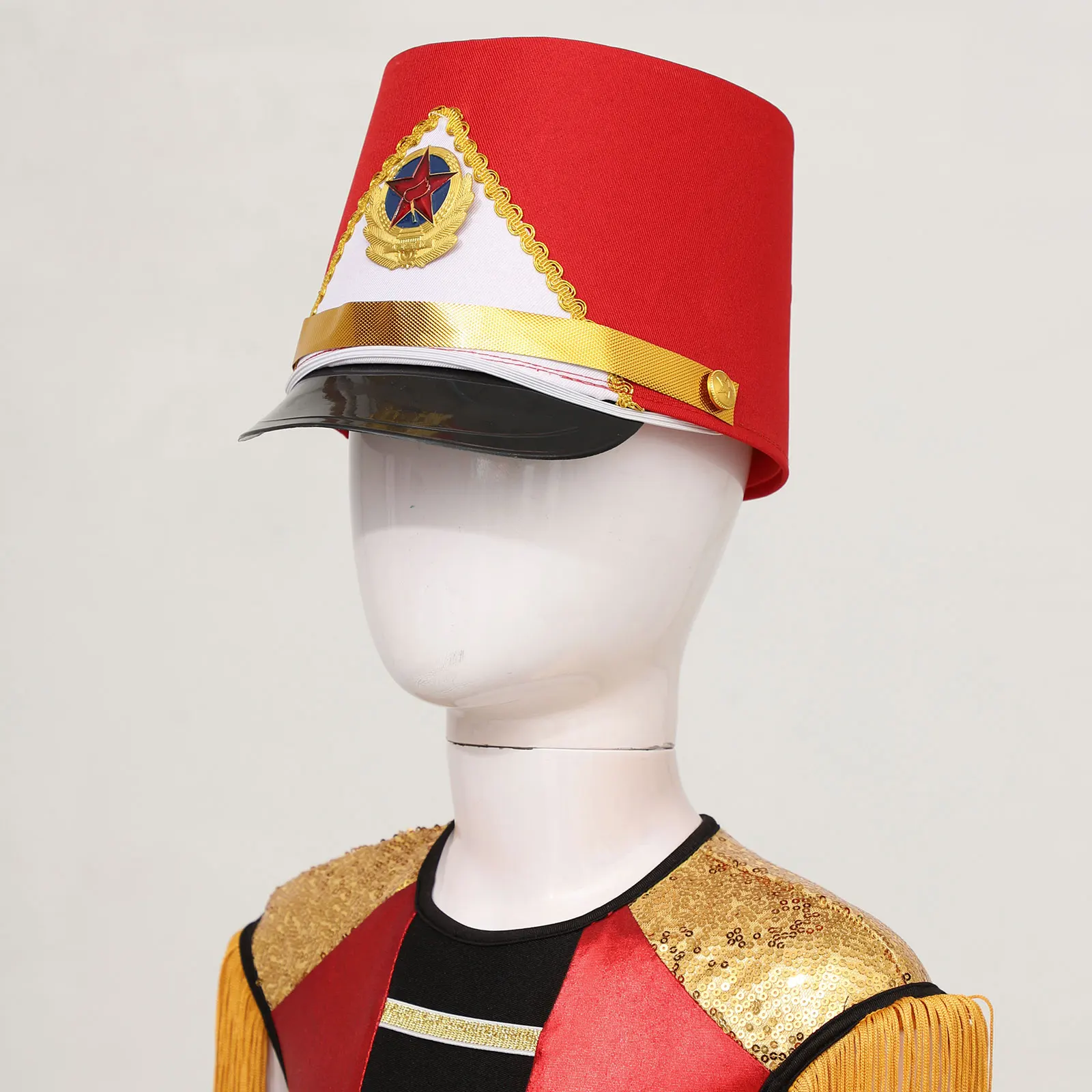 Детская шапка барабанная группа основная для выступления на сцене солдат с