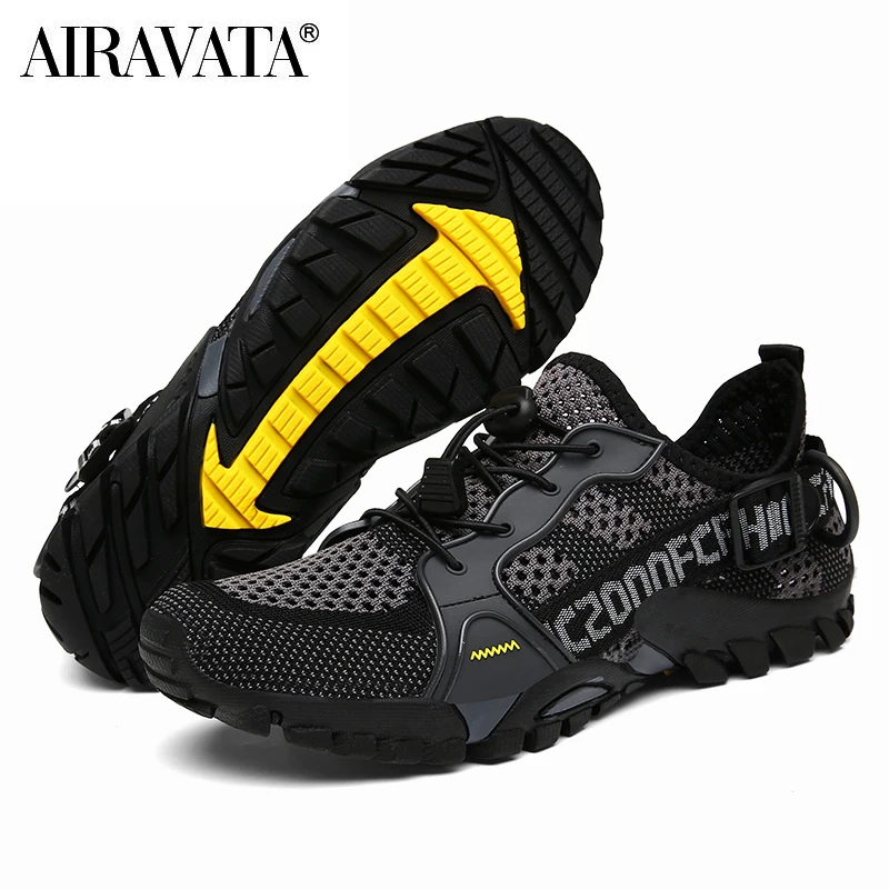 Men Quick-Dry Trekking Upstream Wading Shoes Wear-resistant Aqua Shoes Water Shoes Outdoor Beach Water Sports Sneakers 36-47