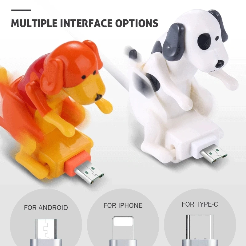 

Funny Humping Dog Fast Charger Cable Mini Cable Charger 1M Charging Line Cute Micro USB Cable Fast Charging Cable For Iphone