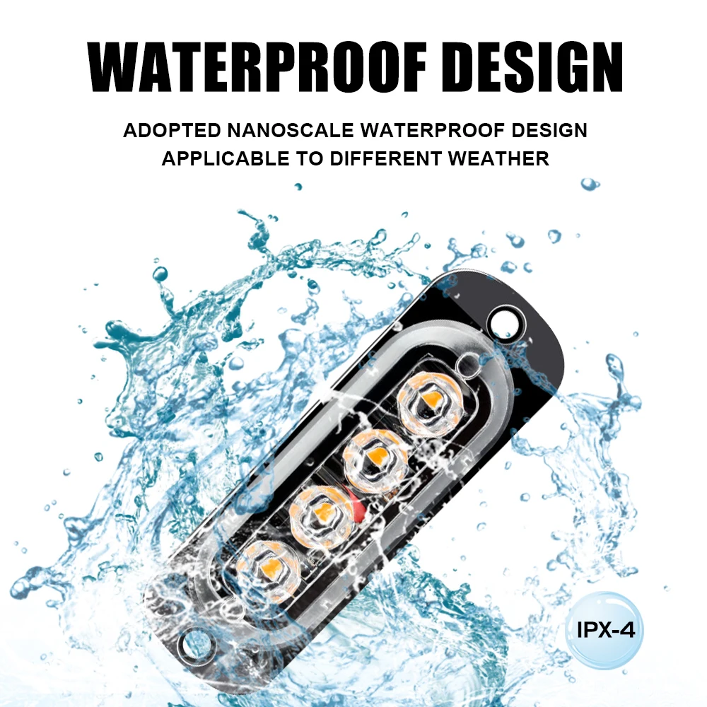 4-светодиодный автомобильный стробоскоп сигнальная лампа аварийная мигающая