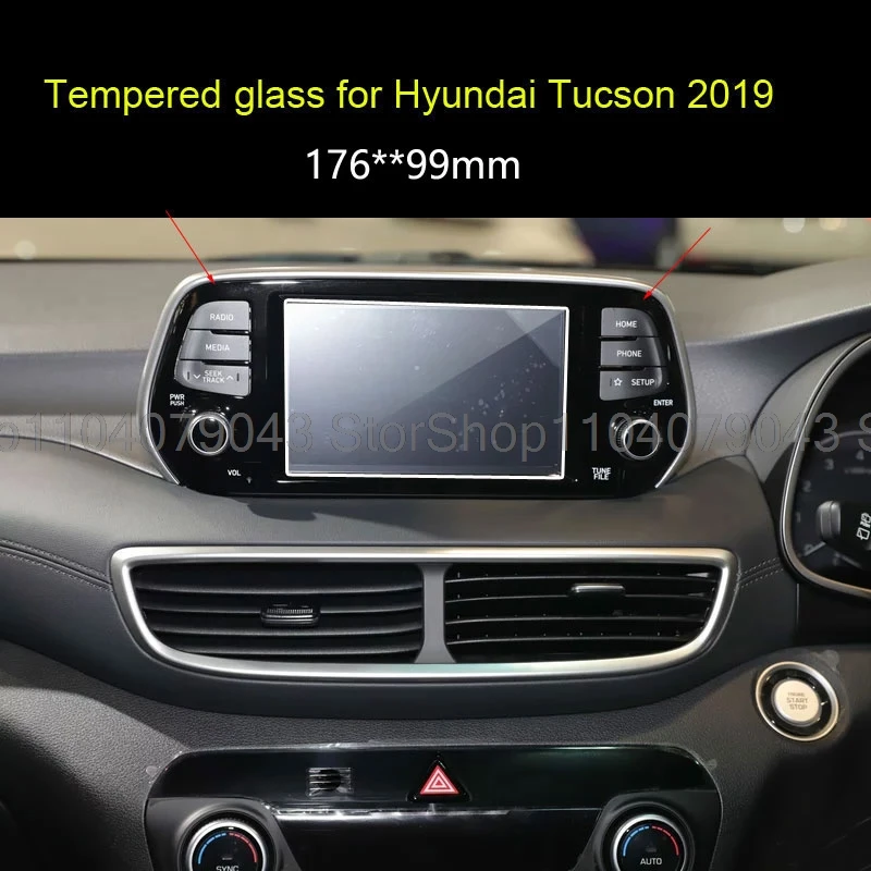 

Защитная пленка из закаленного стекла для Hyundai Tucson 2019, автомобильное радио, GPS-навигация, сенсорный экран, аксессуары против царапин