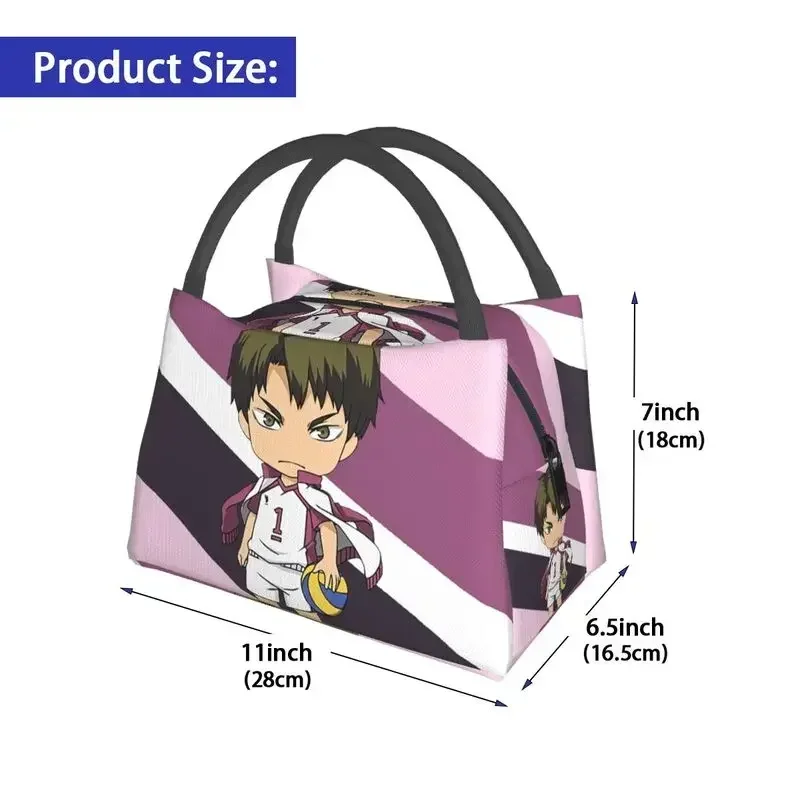Индивидуальная сумка для обеда Chibi Ushijima Wakatoshi мужчин и женщин термоохладитель