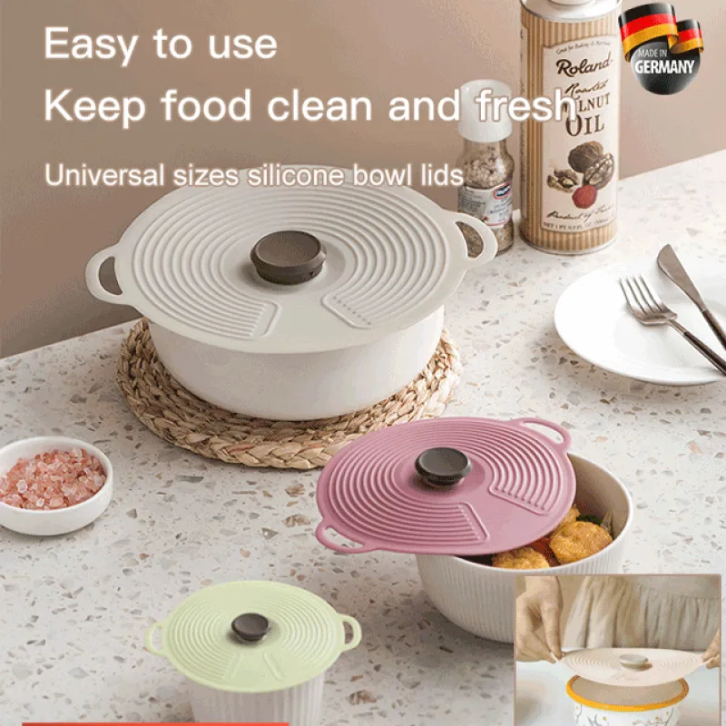 

Anti-Spill and Anti-Dust Silicon Pan Cover for Kitchen Utensils