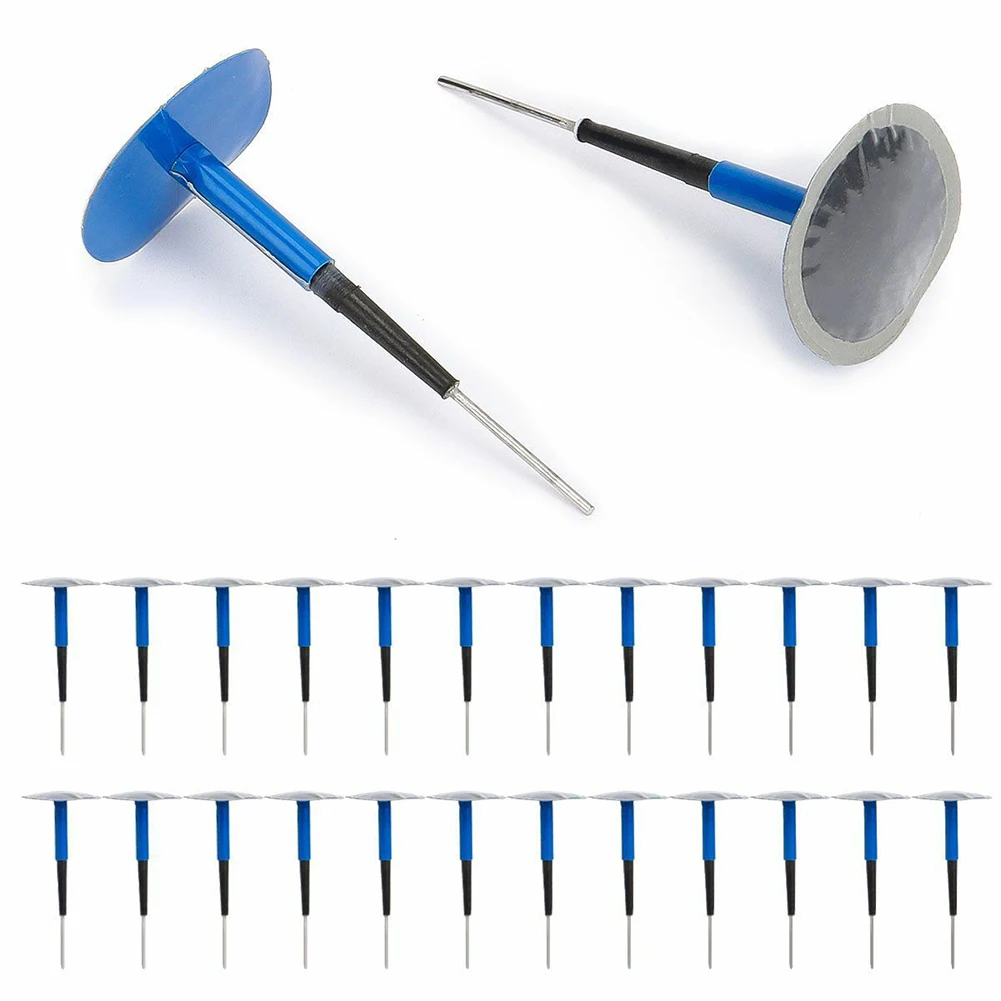 

Tyre Plug Patch 24 Pcs/1 Set 3.6cm/1.42in Blue High Temperature Natural Rubber Wear Resistance Car Accessories