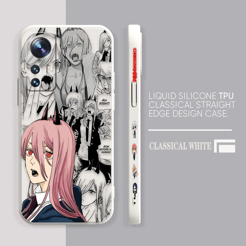 Phone Case For Xiaomi 13 12 12T 12S 11 11T 10 10S 9 8 Pro Ultra Lite Colour Case Cover Funda Cqoue Shell Capa Chainsaw Man POWER