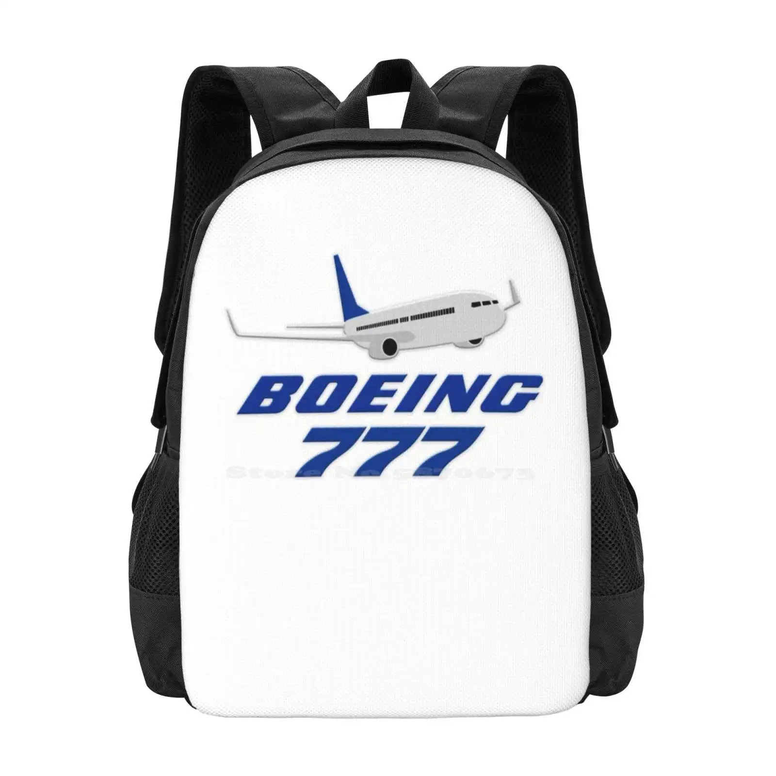

Boeing 777 School Bag Big Capacity Backpack Laptop Boeing Airbus Cessna Aircraft Aeroplane Airplane Flying Aviation Pilot