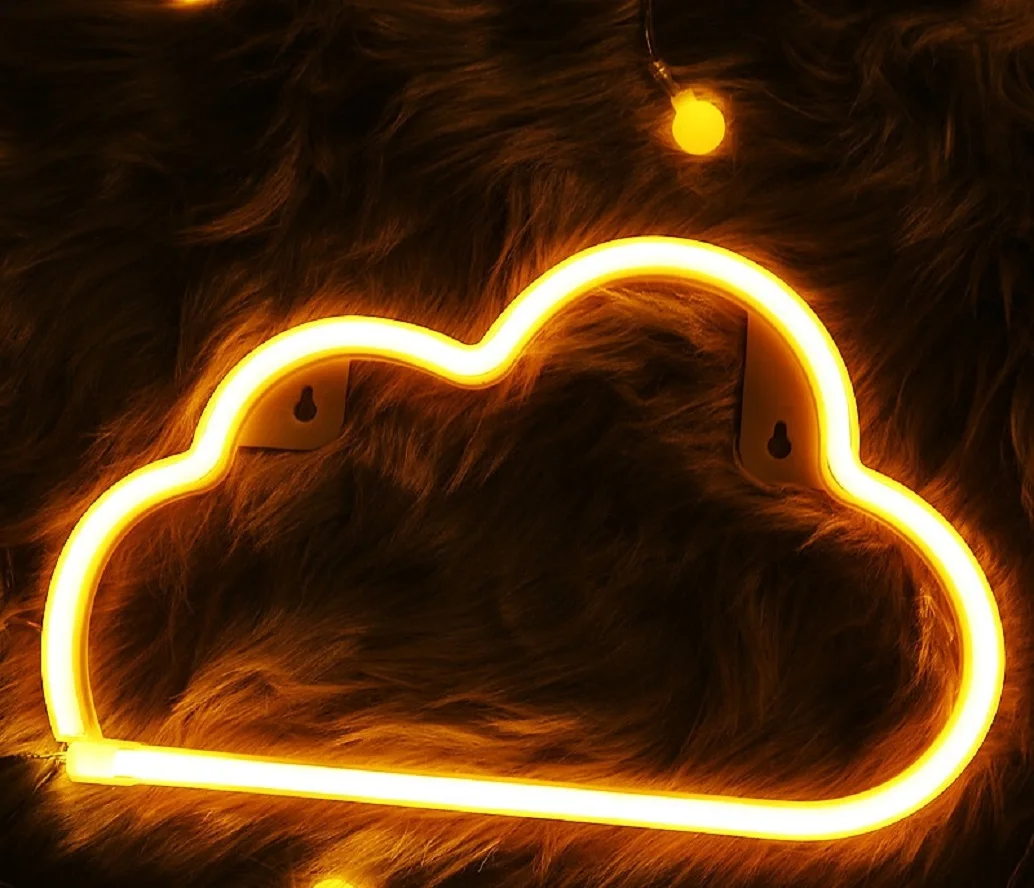 

COPFASTOK Cloud Neon Signs, LED Cloud Neon Light for Wall Decor, Battery or USB Powered Cloud Sign Shaped Decoration Wall Lights