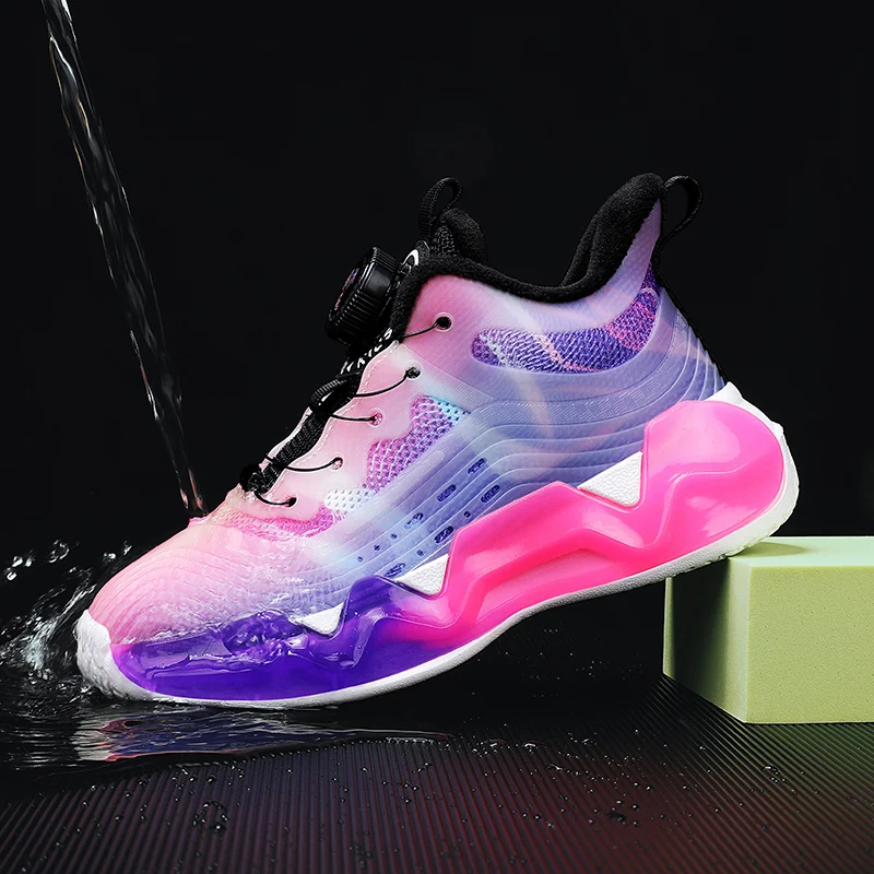 Children's Sneakers 2022 Winter Boys Sports Shoes Basketball Shoes Girl's Foot Protection Anti-skid Sports Shoes Big Size 27-40