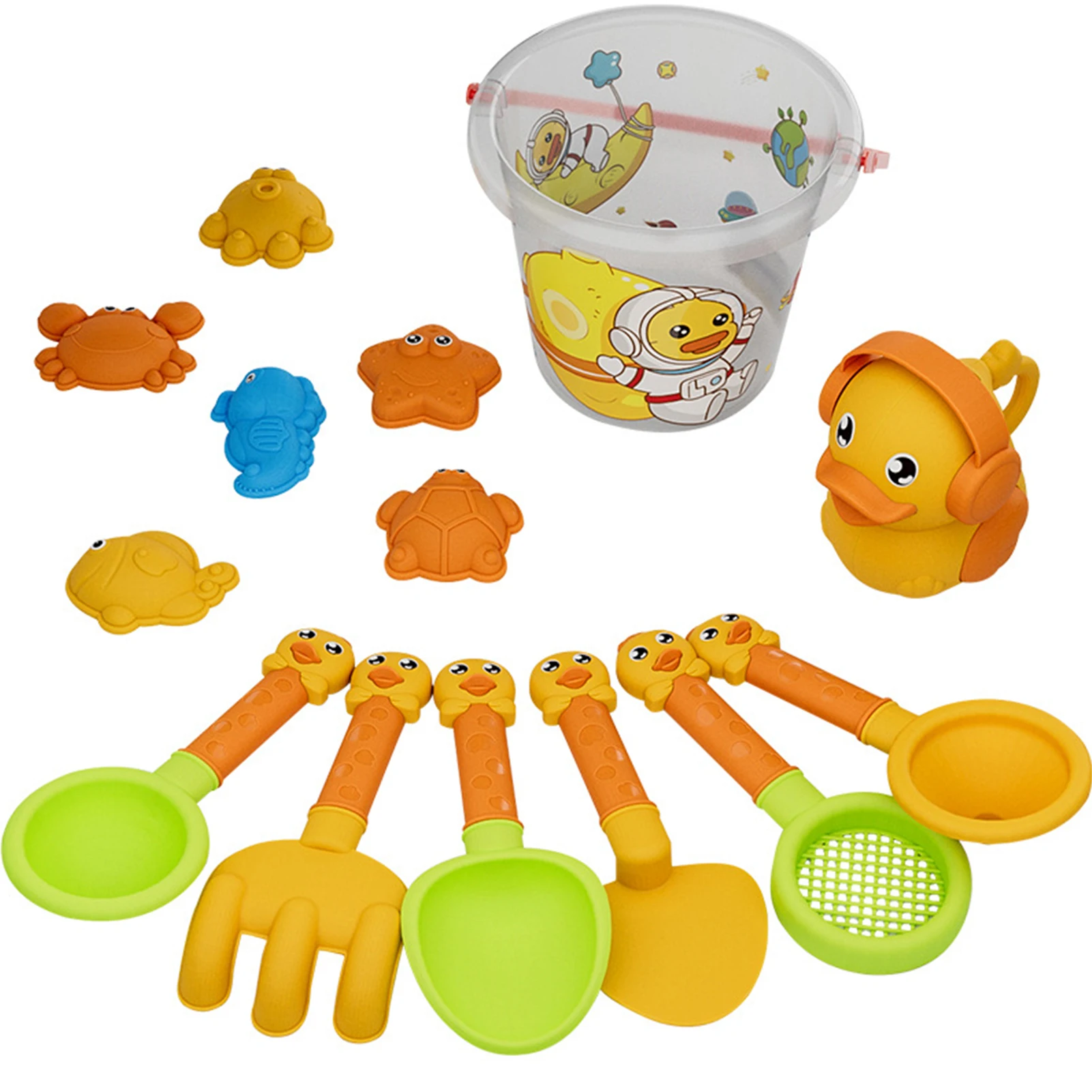 

Kids Beach Sand Toys Set 14pcs Beach Toys Animal Sand Molds Beach Bucket Beach Shovel Tool Kit Sandbox Toys For Toddlers Outdoor