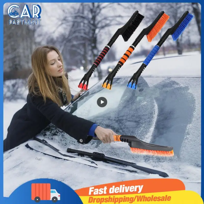 

Автомобильный стеклоочиститель, практичная прочная Толстая пластиковая щетка для очистки снега, прочная автомобильная лопата для снега, портативная 27 дюймов в длину