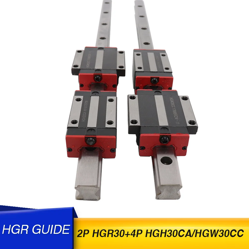 

2PCS HGR30 Linear Guide Rail Any Length + 4PCS Linear Block Carriage HGH30CA / Flang HGW30CC HGH30 CNC Parts