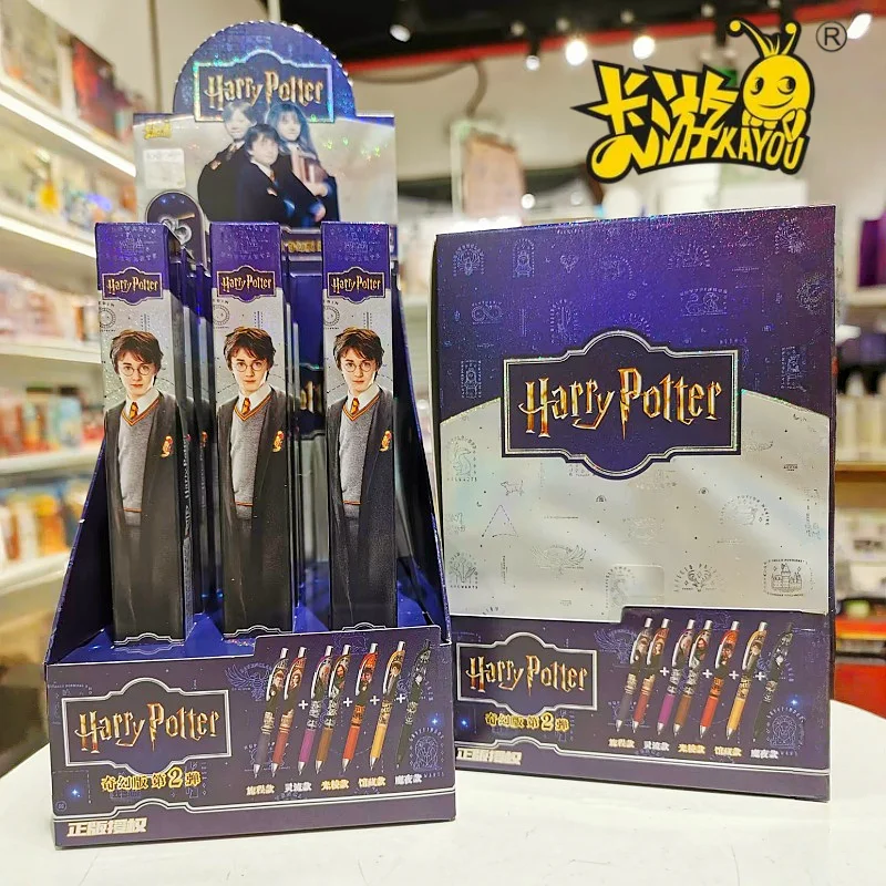 Фото Ручка-роллер Kayou Harry Potter Blind Box, черная, выдвижная, серия Fantasy 2, стильная канцелярская принадлежность для школы, письма и экзаменов №1