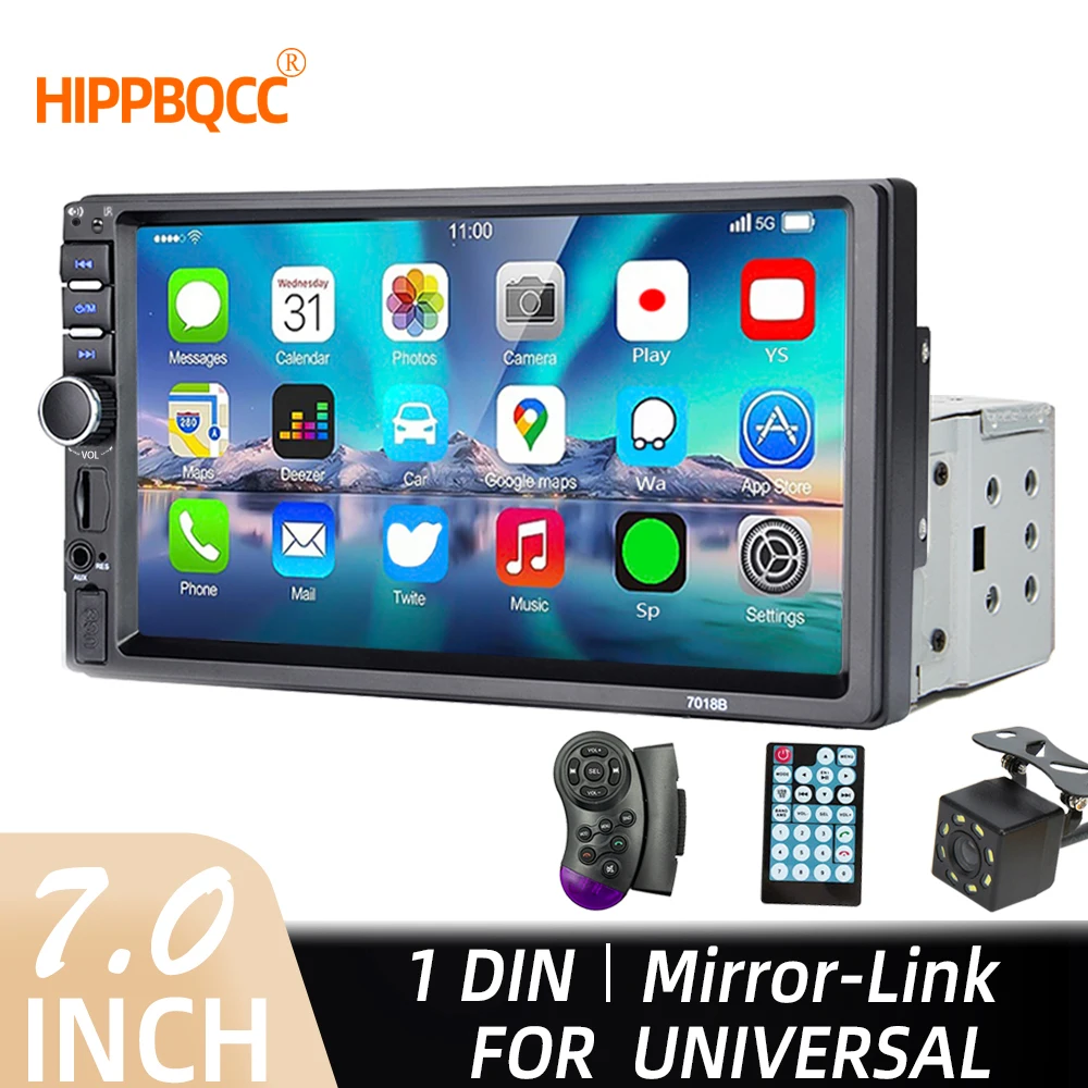Мультимедийный плеер с 7-дюймовым сенсорным экраном HIPPBQCC Автомобильный
