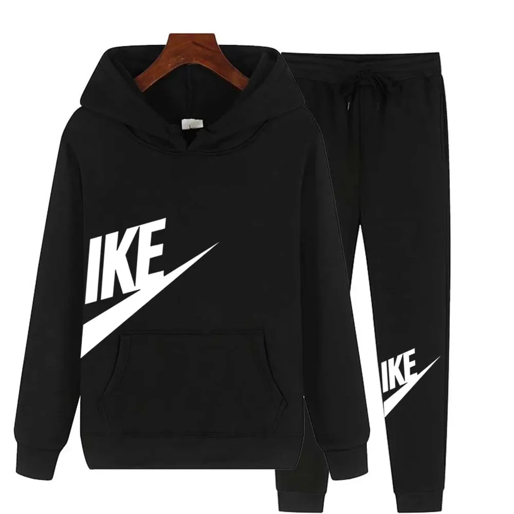 

2023 Hot Sale Mens Tracksuit Hooded Sweatshirts and Jogger Pants High Quality Gym Outfits Autumn Winter Casual Sports Hoodie Set
