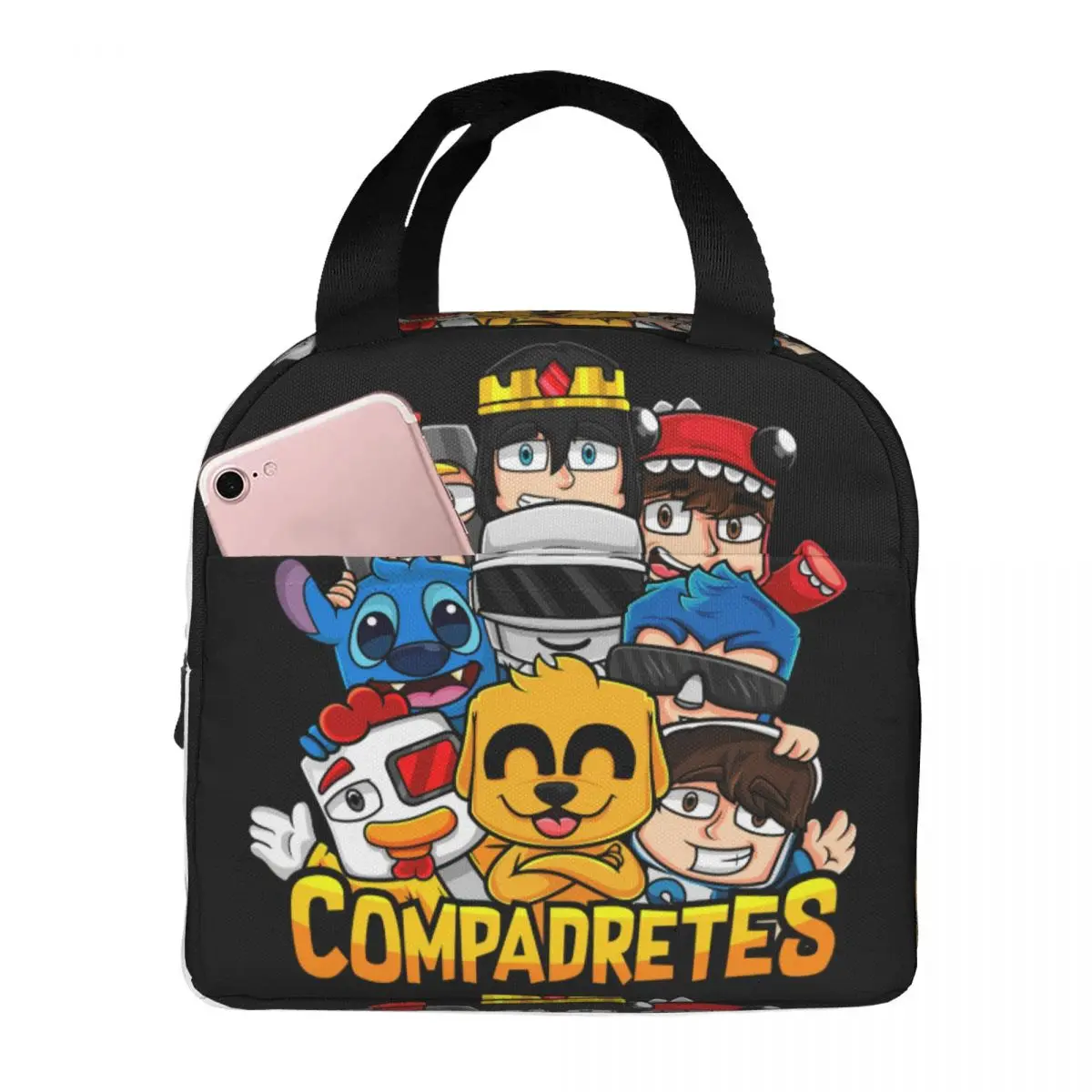 Lunch Bags for Men Women Mikecrack Compadretes Thermal Cooler Portable Picnic School Oxford Lunch Box Food Bag