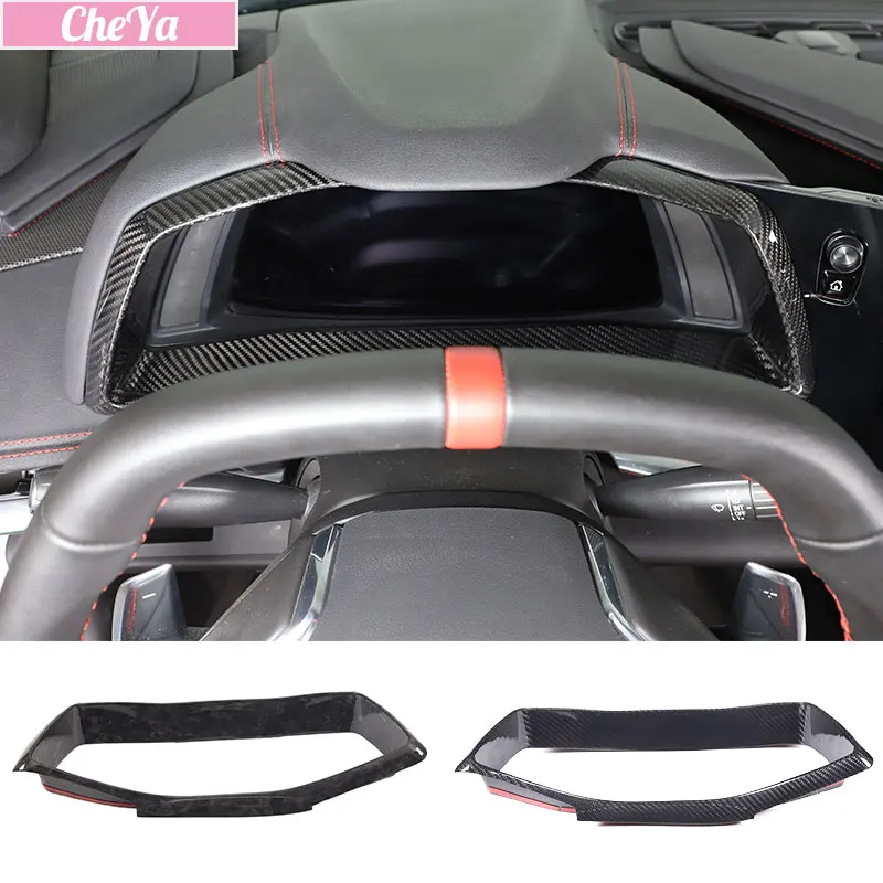 

Dashboard Panel Frame Sticker for Chevrolet Corvette C8 Z51 Z06 2020 - 23 Car Dashboard Decorative Frame Carbon Fiber Accessorie