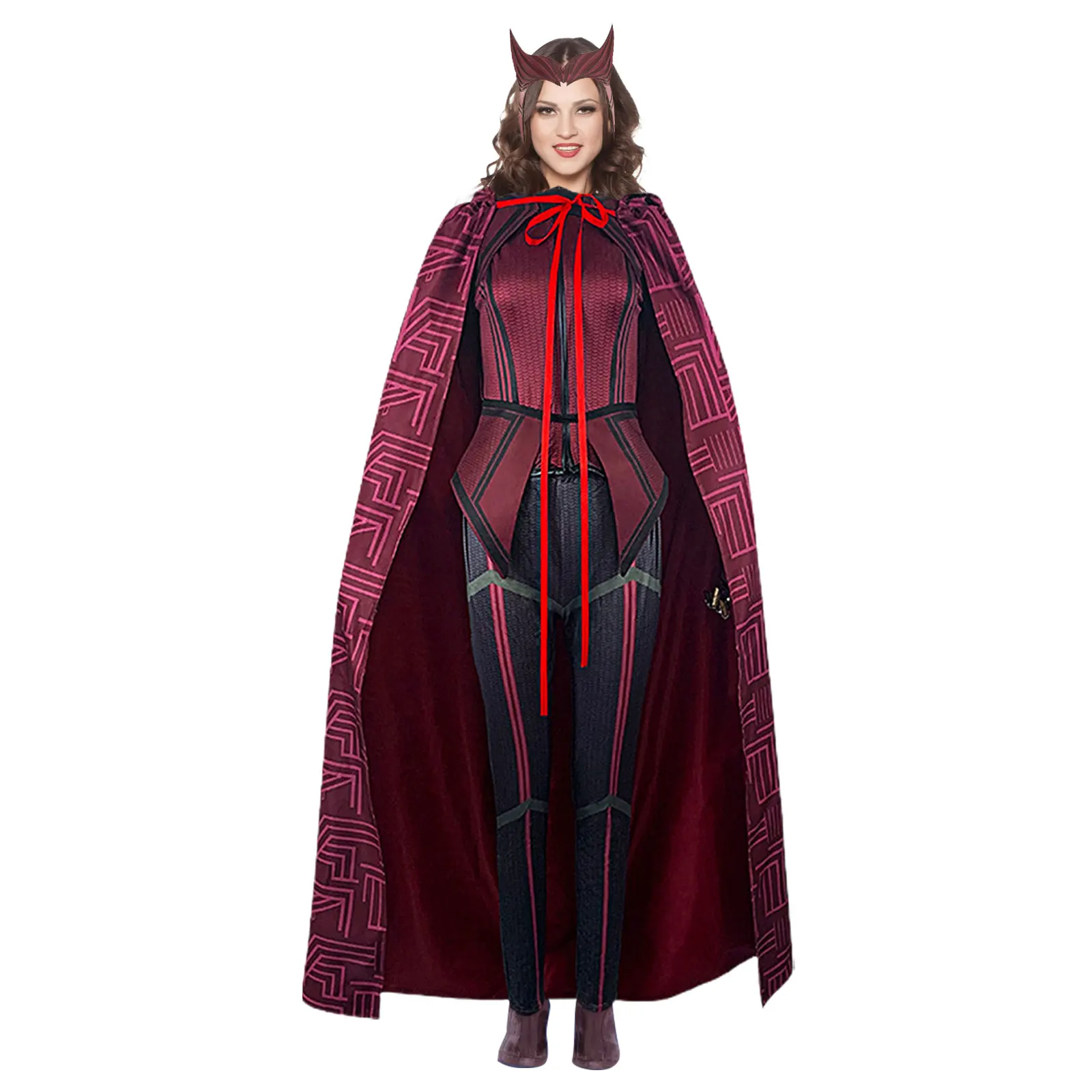 Костюм для косплея P-jsman Wanda Vision Scarlet Witch Женский карнавальный костюм маска на заказ