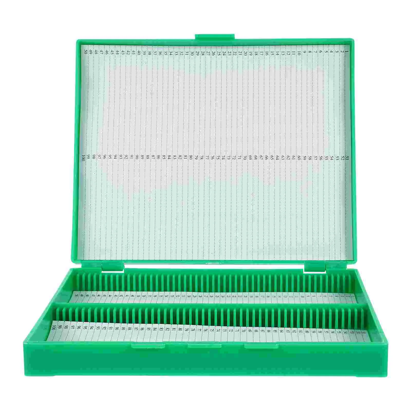 

Slide Microscope Storage Box Holder Casefor Slides Container Slots Boxes Holders School Biology Dispenser Histology Glass