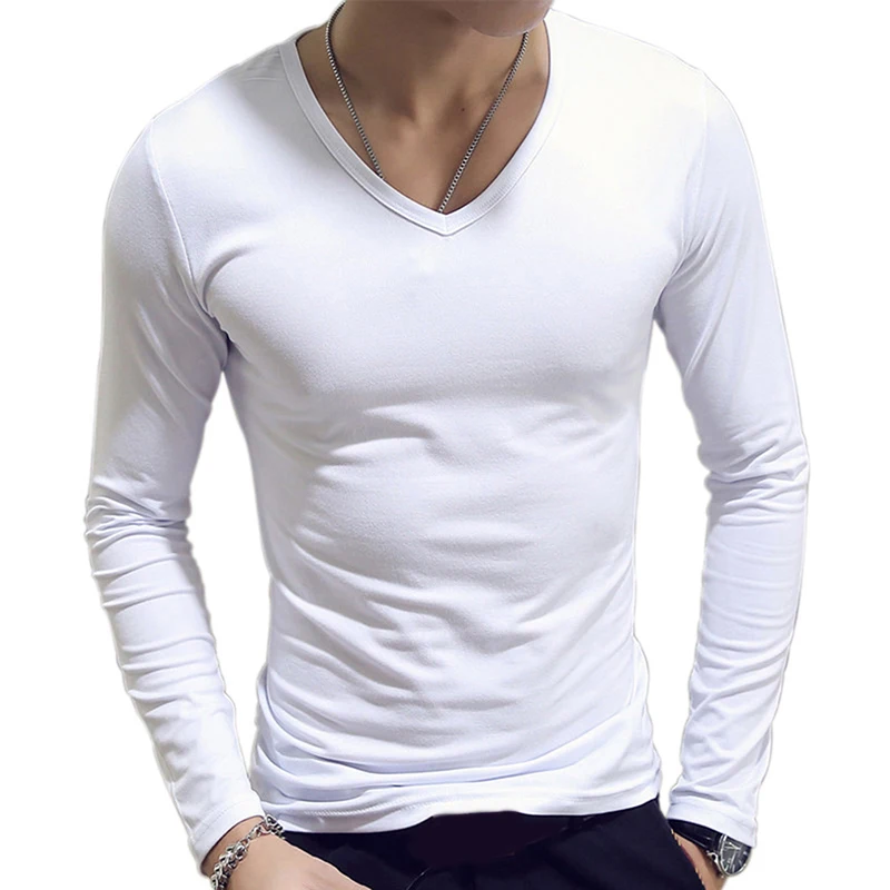 

B3049 1pc Fashion Hot Sale Classic Long Sleeve T-Shirt For Men Fitness T Shirts Slim Fit Shirts Designer Solid Tees Tops