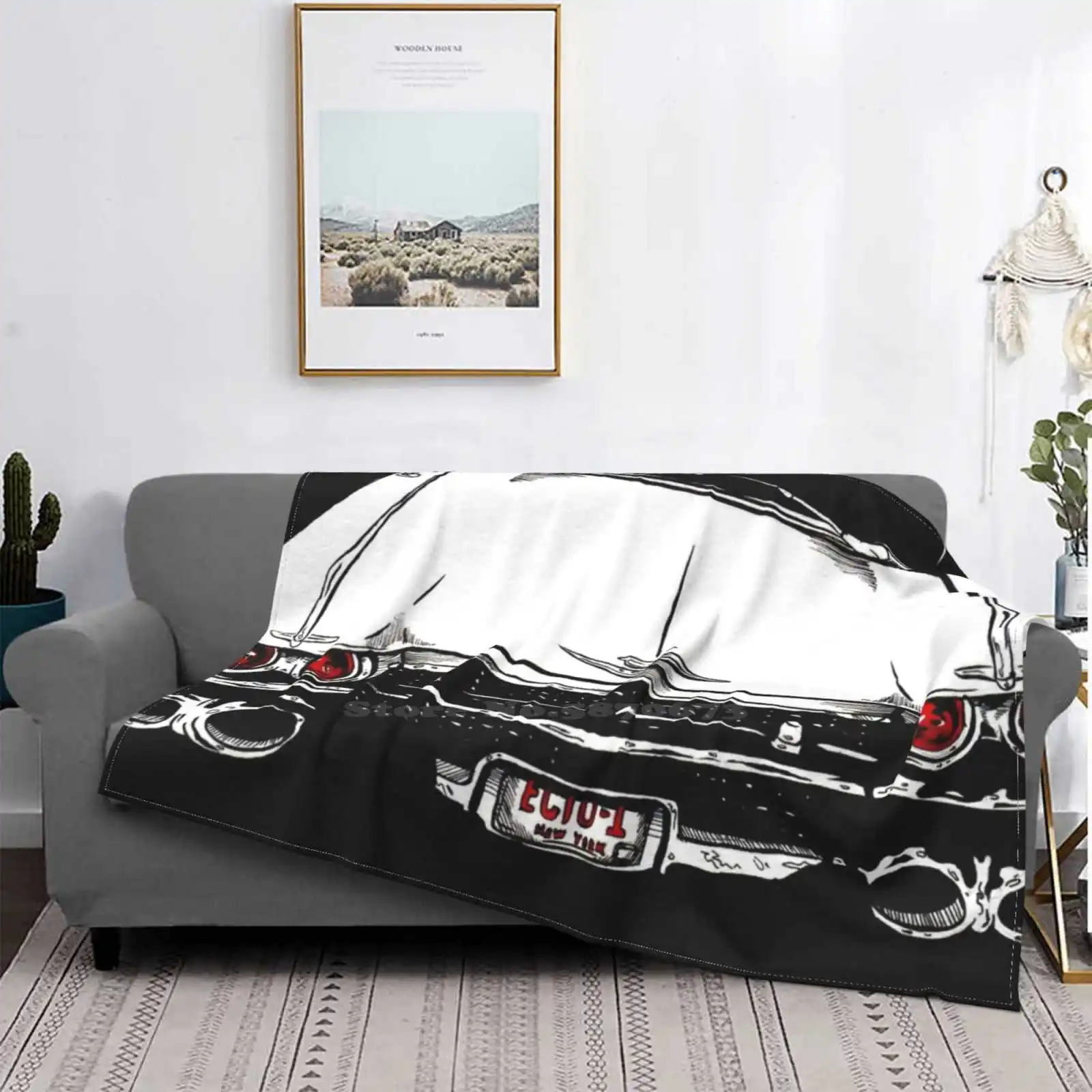 

Who Ya Gonna Call  Creative Design Comfortable Flannel Blanket Ghostbusters Ghostbusters Ecto1 Ecto 1 Bill Murray Slimer Ecto