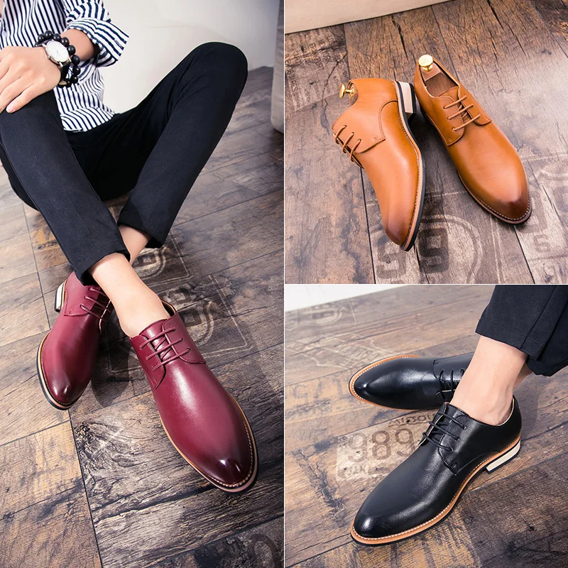 

Derby shoes water proof formal shoes Cow Hide meeting shoes office shoes lace up shoes wedding shoes dress shoes business