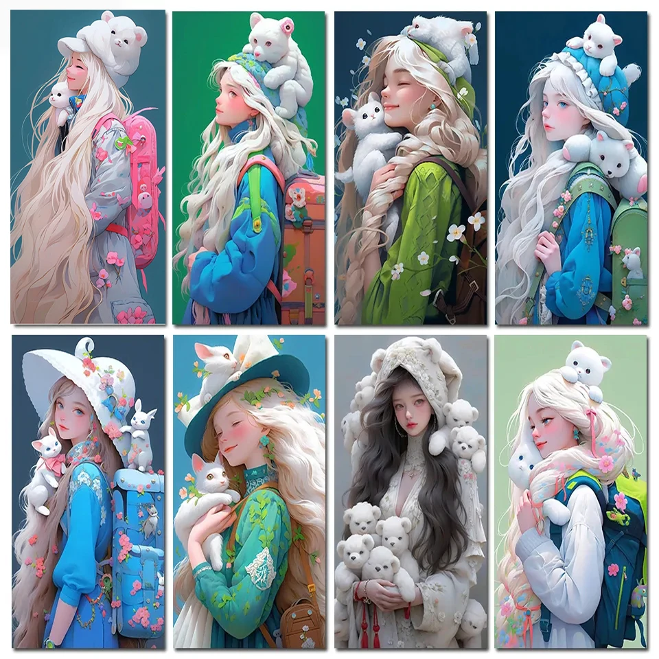 

Набор для алмазной вышивки «молодая девочка и Медведь»