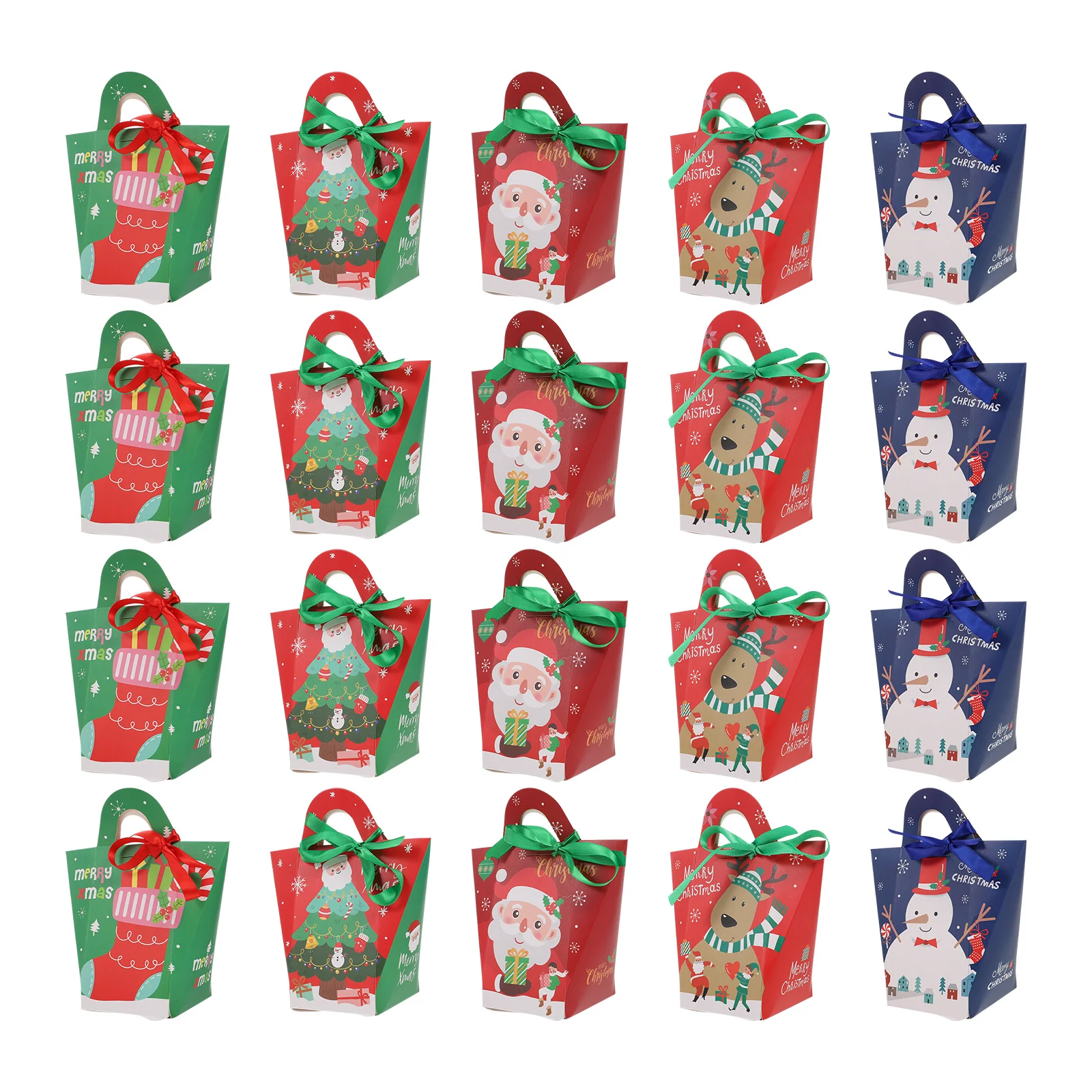 

1 Set Christmas Candy Boxes Paper Gift Storage Boxes Packing Boxes (Assorted Color)