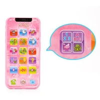 children led cellphone toy mobile phone touch screen music light early education kids toy english toy phone