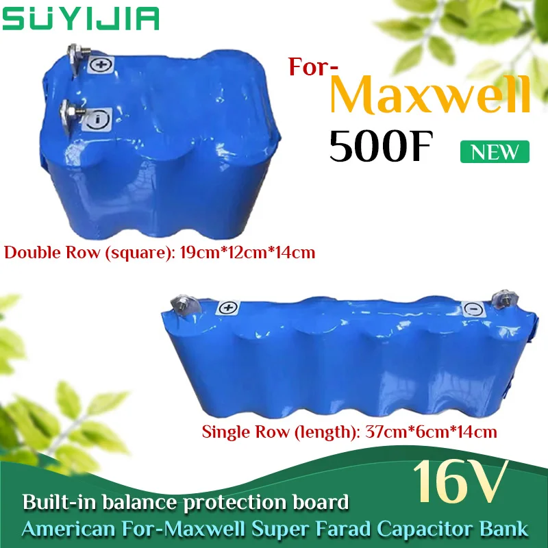 

NEW 2023 500F for-MG Maxwell 16V 2.7V for-Super Farah Capacitor Car Rectifier Battery Audio Capacitor Car Regulator Power Supply