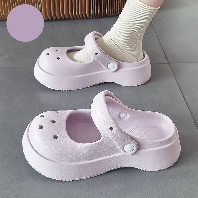 Summer Women Sandals Thick Sole Platform Slippers Outdoor Beach Shoes Indoor Home Slides Flip Flops Woman Bathroom Shoes