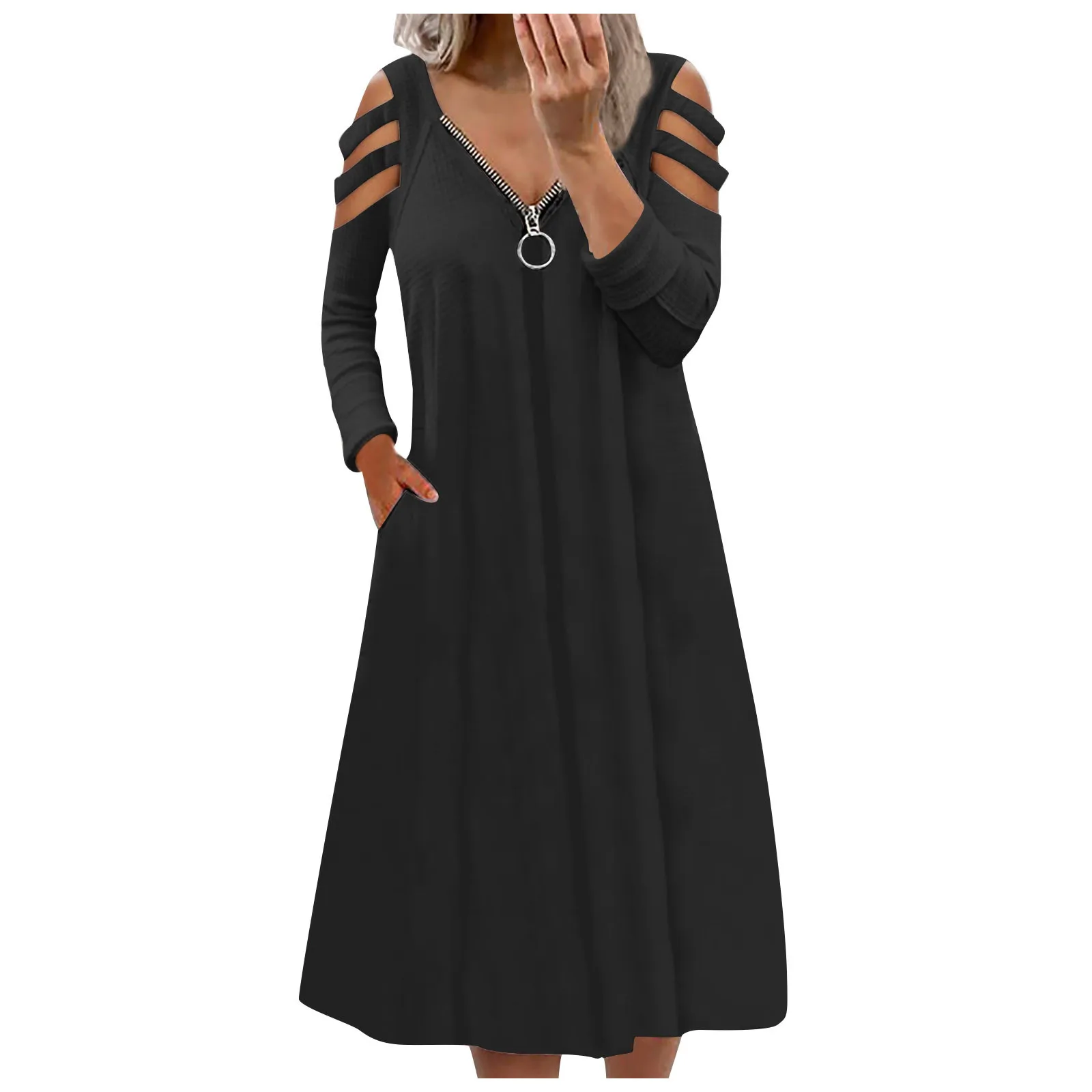 

Long Dress For WomenSexy ZipperWedding PartyMidi Dress Sexy Maxi Dress