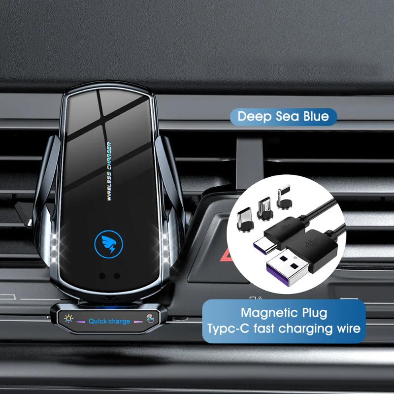 

Wireless Charger Car 15W Fast Charging For iPhone 11 12 13 Pro Max Samsung S21 S20 Ultra Xiaomi In Car Holder Automatic Charger